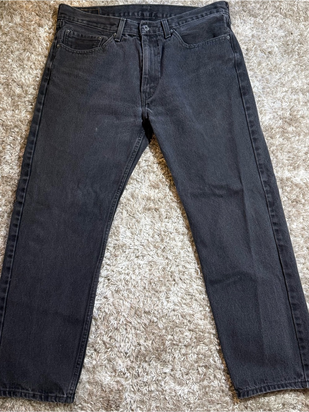 Levi's Men's Black 505 Straight Jeans 36x29